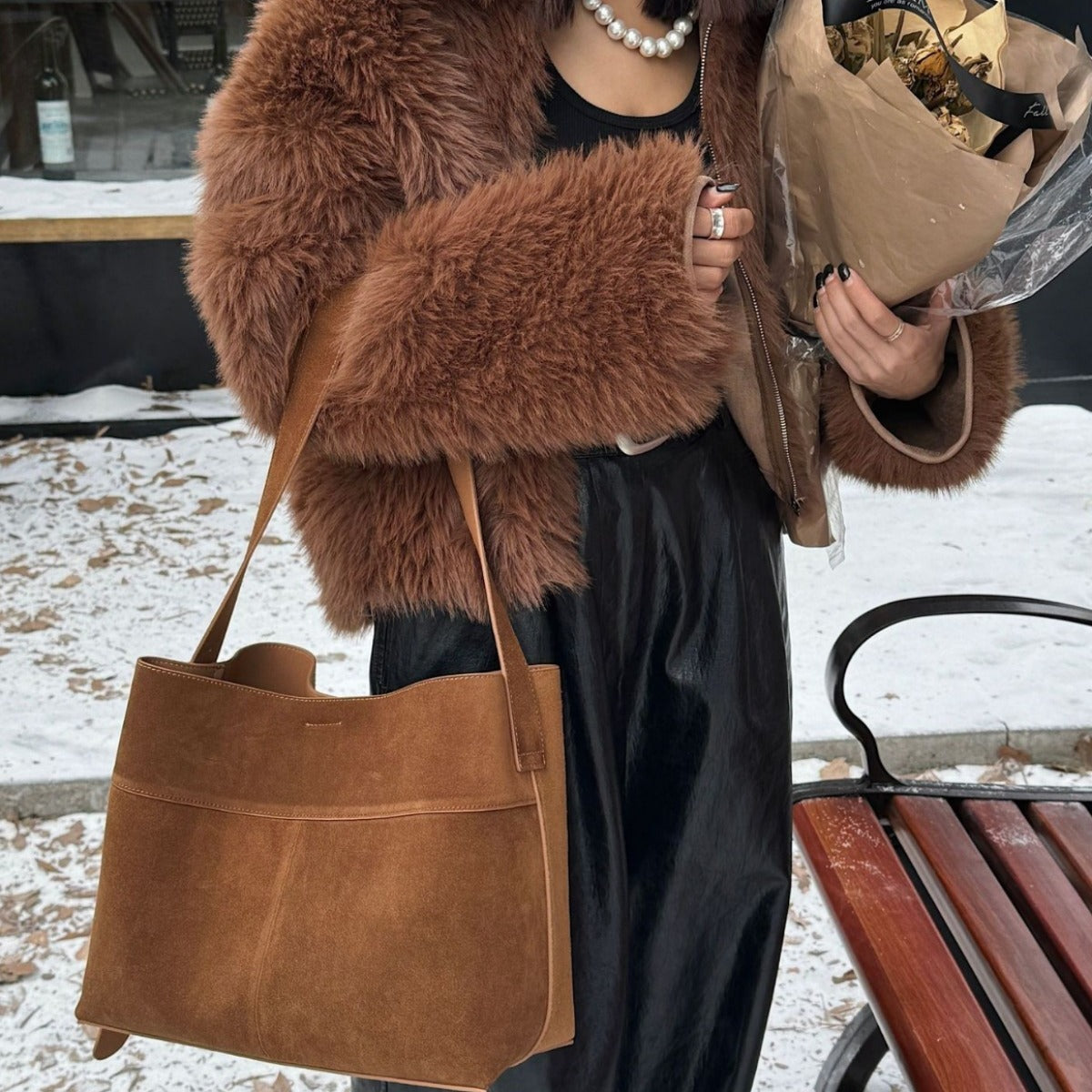 Women's Matte Leather High-grade Large Capacity Fashion Tote Bags