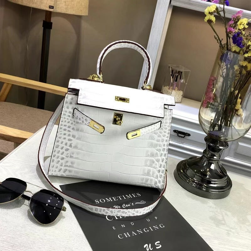 Women's Second Generation Kelly Genuine Leather Retro Shoulder Bags