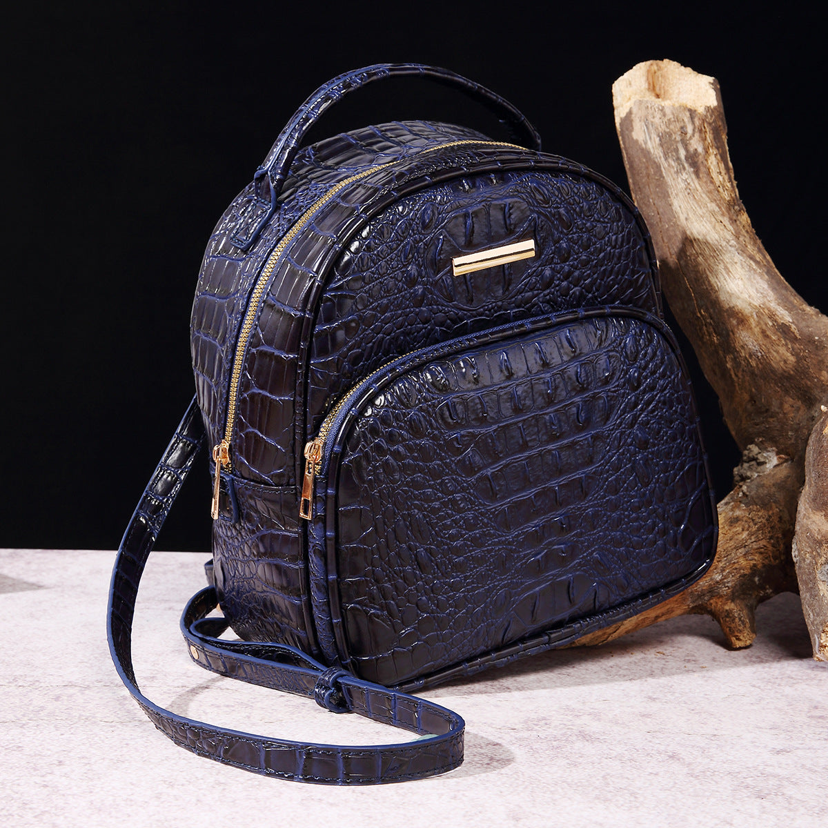 Women's Graceful Retro Crocodile Pattern Brahmin Backpacks