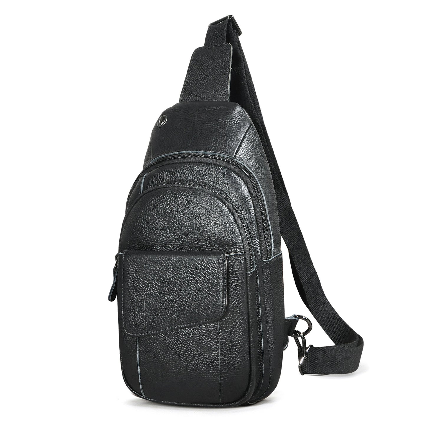 Men's Layer Oil Wax Cowhide Leather Retro Men's Chest Bags