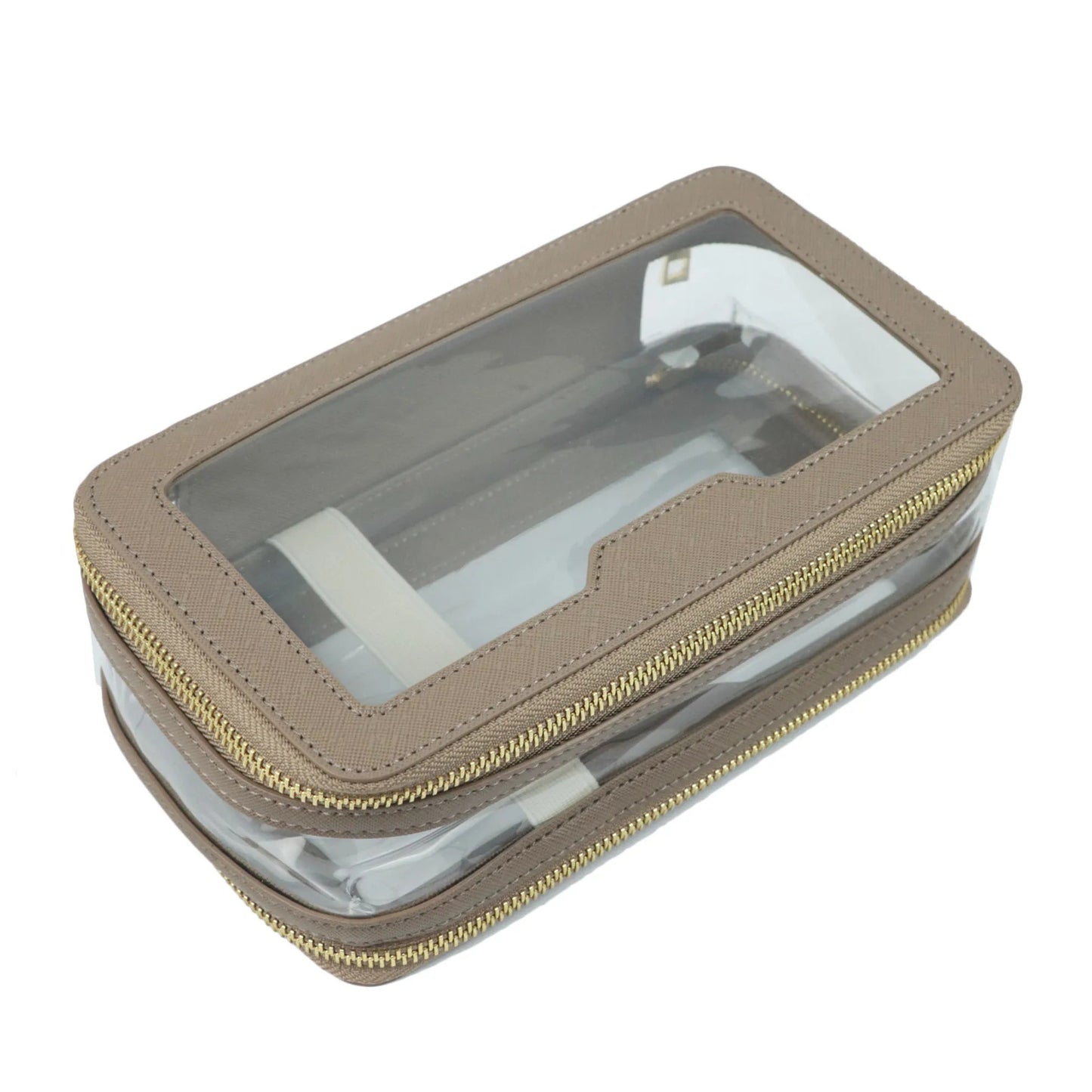 Transparent Simple Portable Waterproof Wash Double Cosmetic Bags