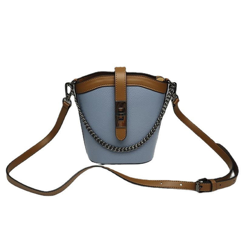 Women's Black Chain Genuine Leather One Western Crossbody Bags