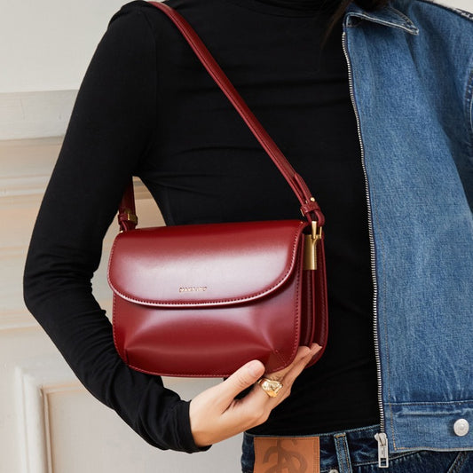 Women's High-grade Underarm Fashion Genuine Leather Niche Small Square Bags