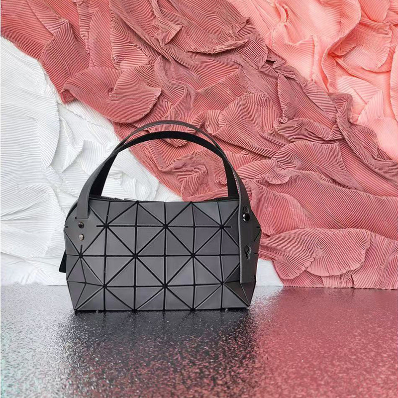 Triangle Rhombus Boston Frosted Underarm Fashion Pillow Handbags