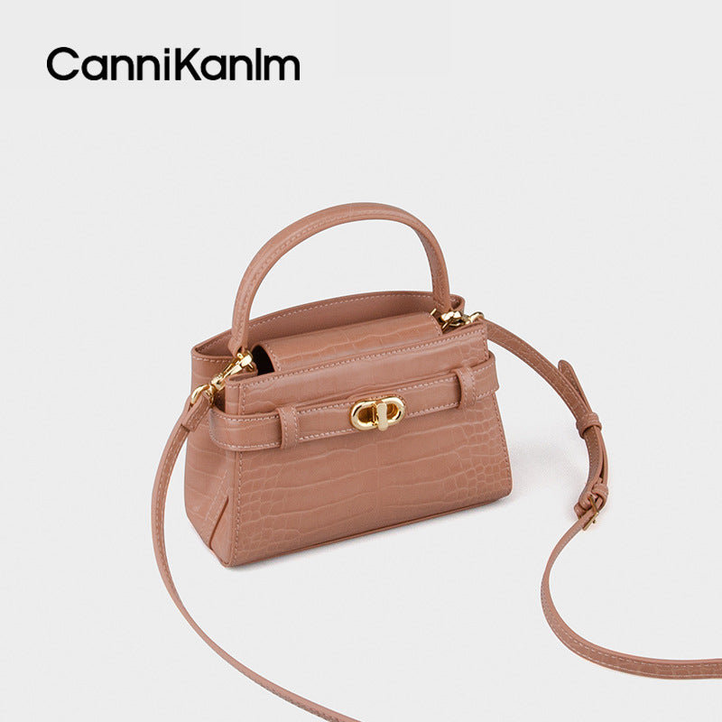 Women's Crocodile Pattern Size Portable Kelly Fashionable Shoulder Bags