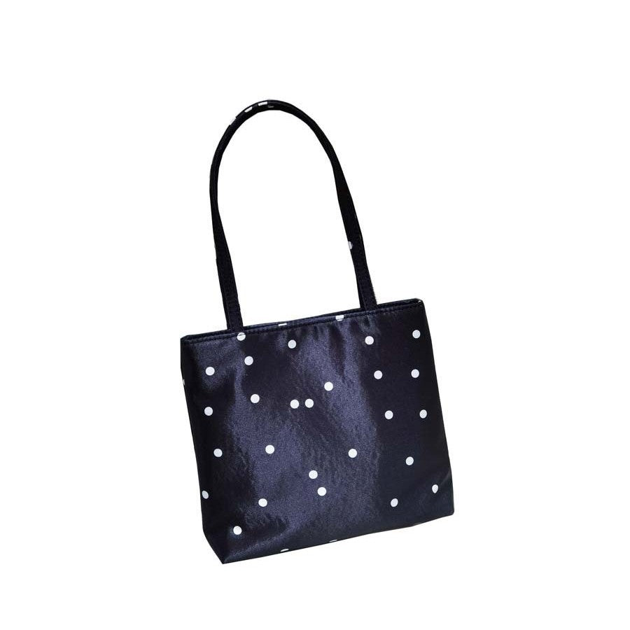 Women's Niche Retro High-grade Satin Polka Dot Tote Bags