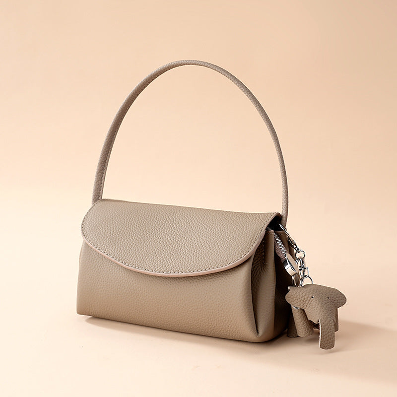 Top Layer Cowhide Fashion Mini Genuine Leather Mobile Small Square Bags