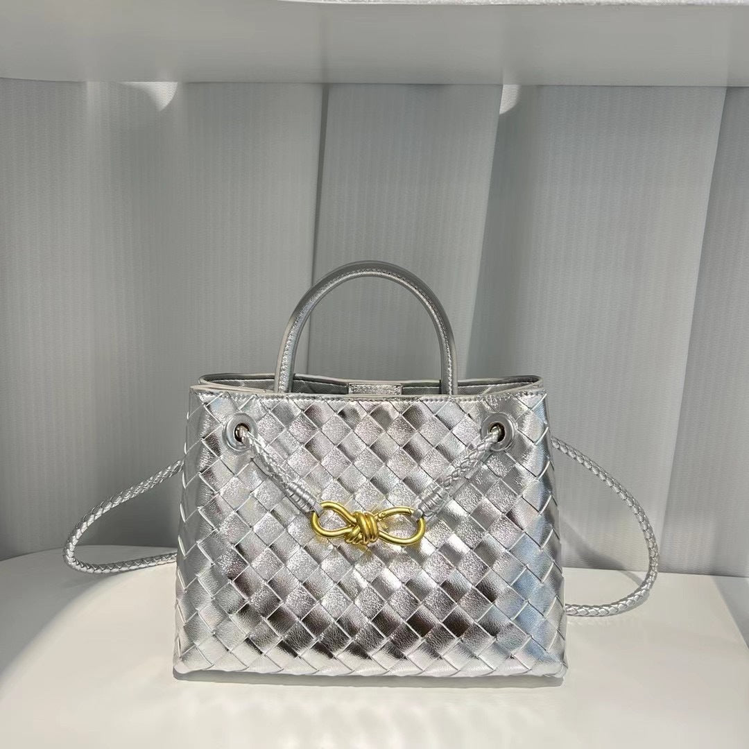 Fashion Woven Large Capacity Versatile Rhombus Tote Bags