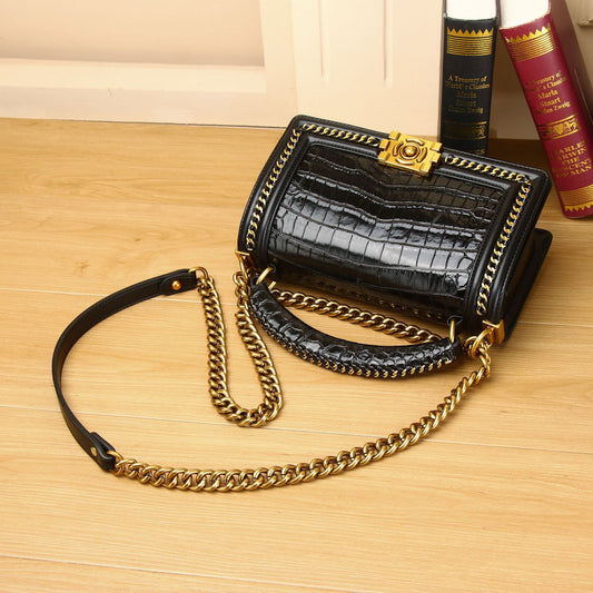 Women's Belly Pattern Hot Mom Trendy Genuine Shoulder Bags