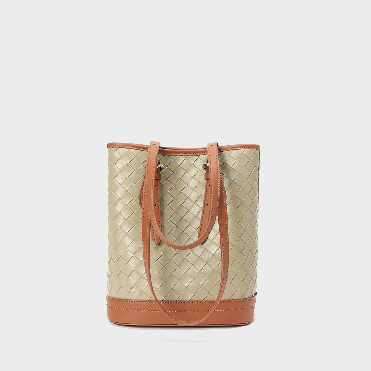 Women's Genuine Leather High-grade Exquisite Mom Cross Bucket Bags