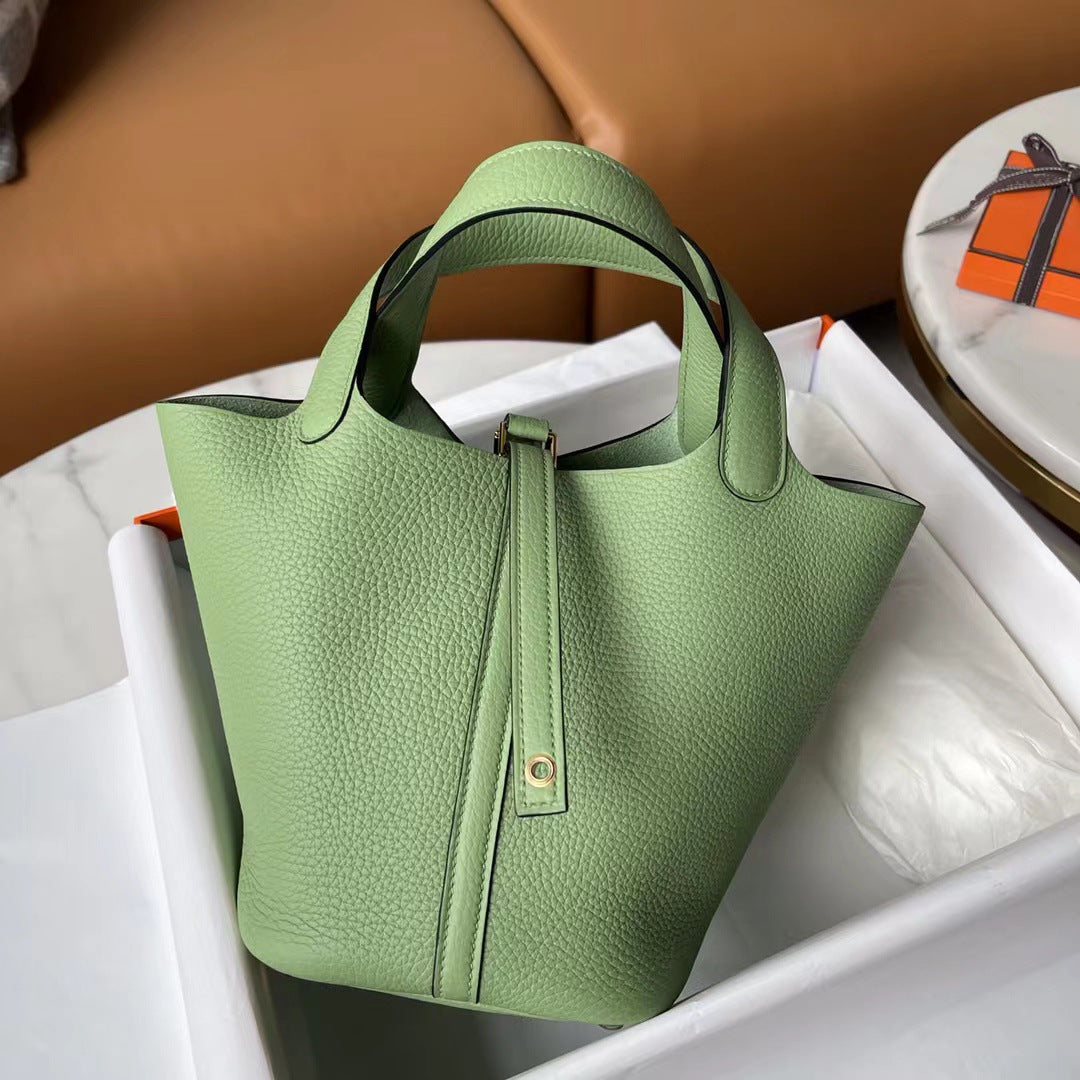 Women's First Layer Litchi Pattern Genuine Leather Bags