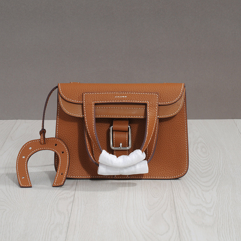Women's Korean First Layer Cowhide Practical Decorative Crossbody Bags