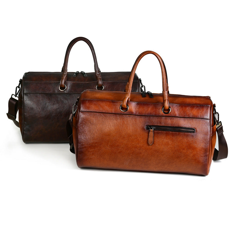 Women's & Men's & Top Layer Leather Handmade Retro Travel Bags