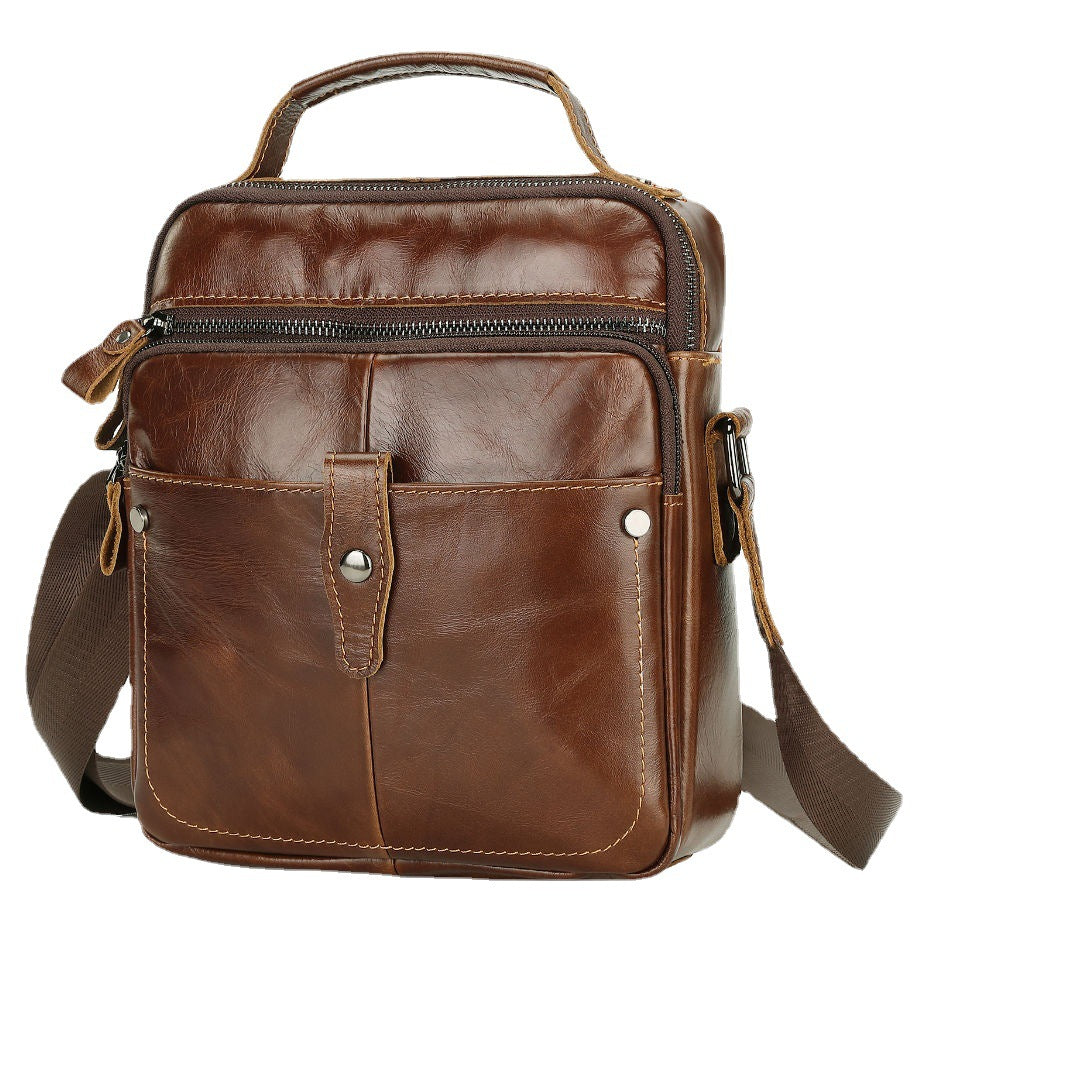 Men's Trendy Fashion Large Capacity Top Layer Men's Messenger Bags