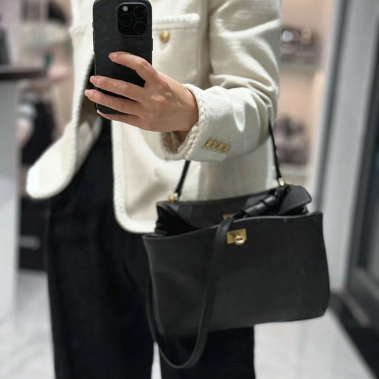 Women's Underarm Portable Genuine Leather Kelly Idle Shoulder Bags