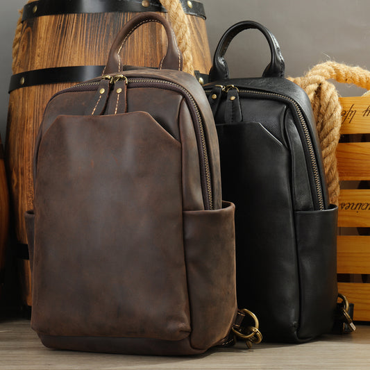 Men's Crazy Horse Leather Business Commute Men's Bags