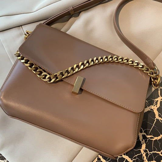 Women's Retro Simple Large Capacity Chain Crossbody Bags
