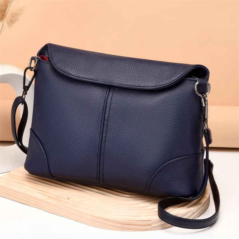 Women's Genuine Leather First Layer Cowhide Simple Shoulder Bags
