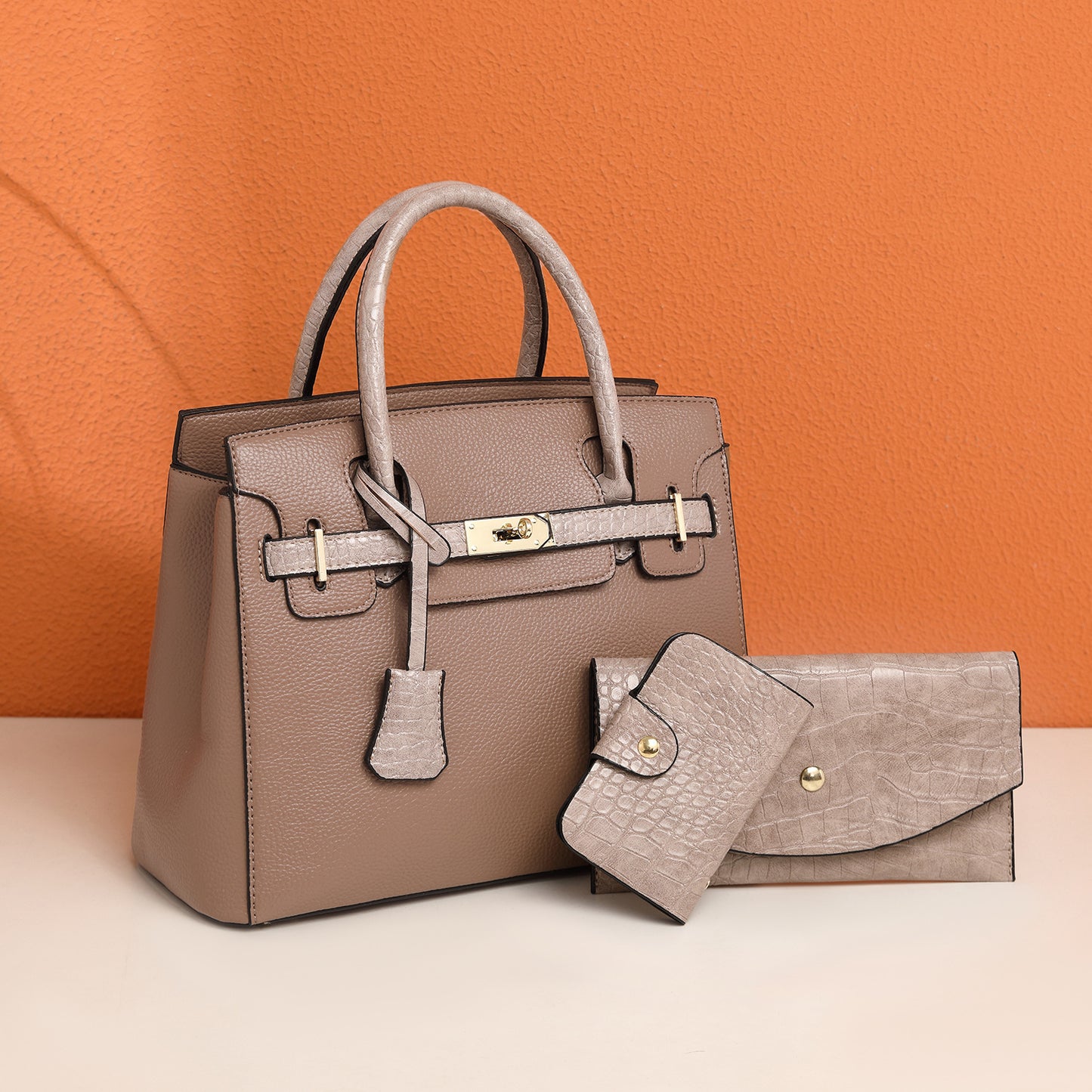 Women's Fashion Trendy Light Luxury Three-piece Set Tote Bags