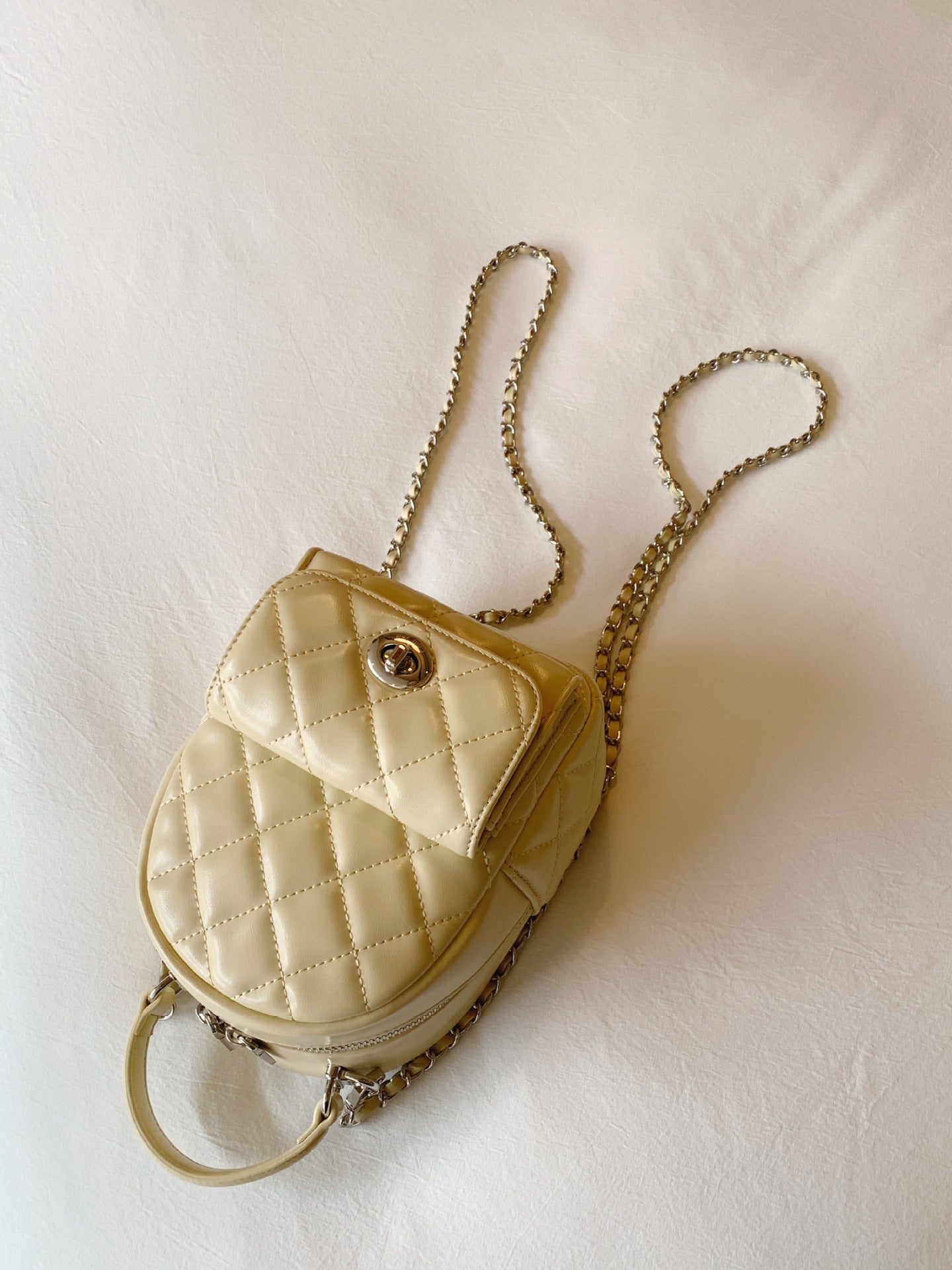 Women's Fashion Spring Oxygen Chain Rhombus Backpacks