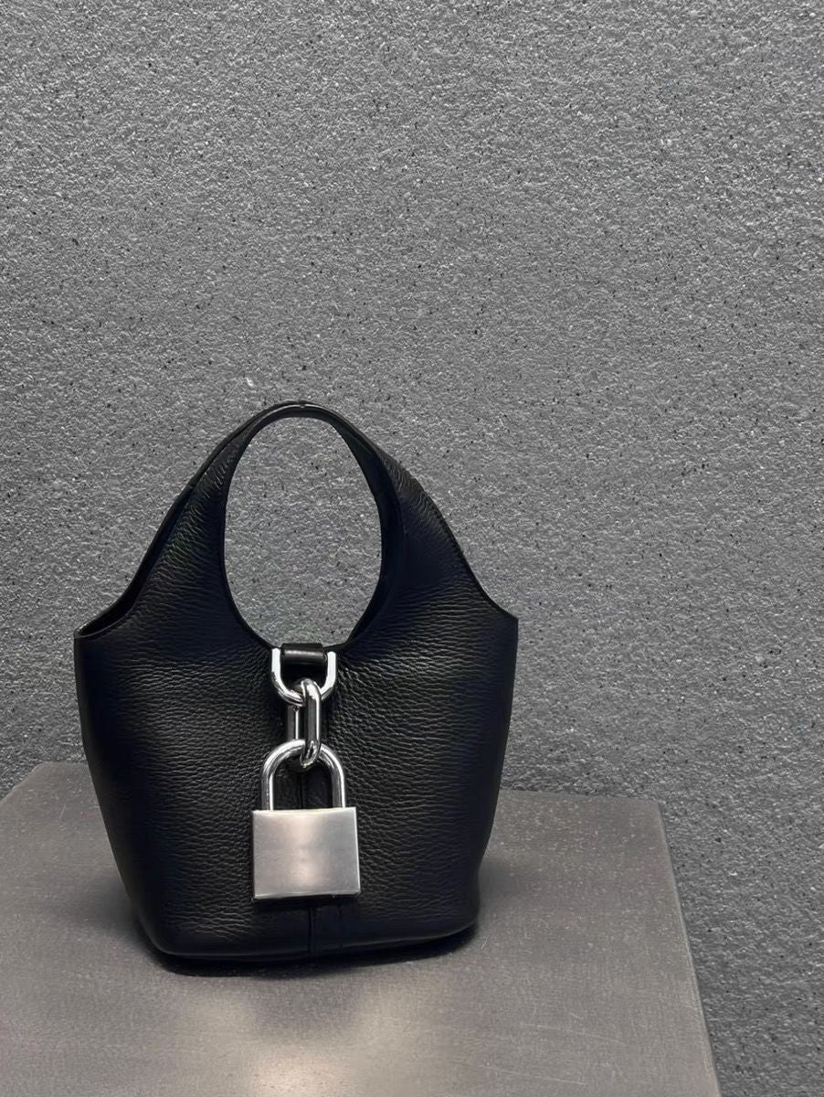 Chloe Paddington Litchi Pattern Vegetable Basket Shoulder Bags
