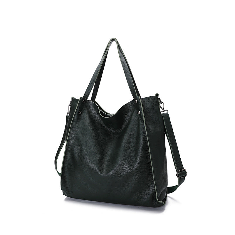 Women's Large Capacity Genuine Leather First Layer Handbags