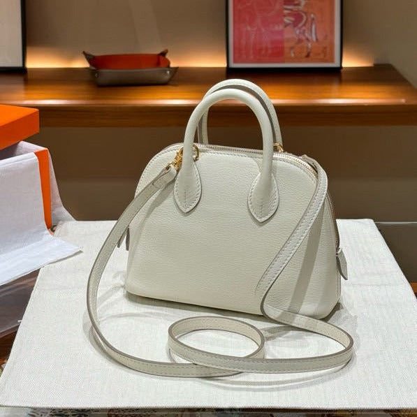 Women's Mini Sheepskin Shell Portable Bowling Leather Crossbody Bags