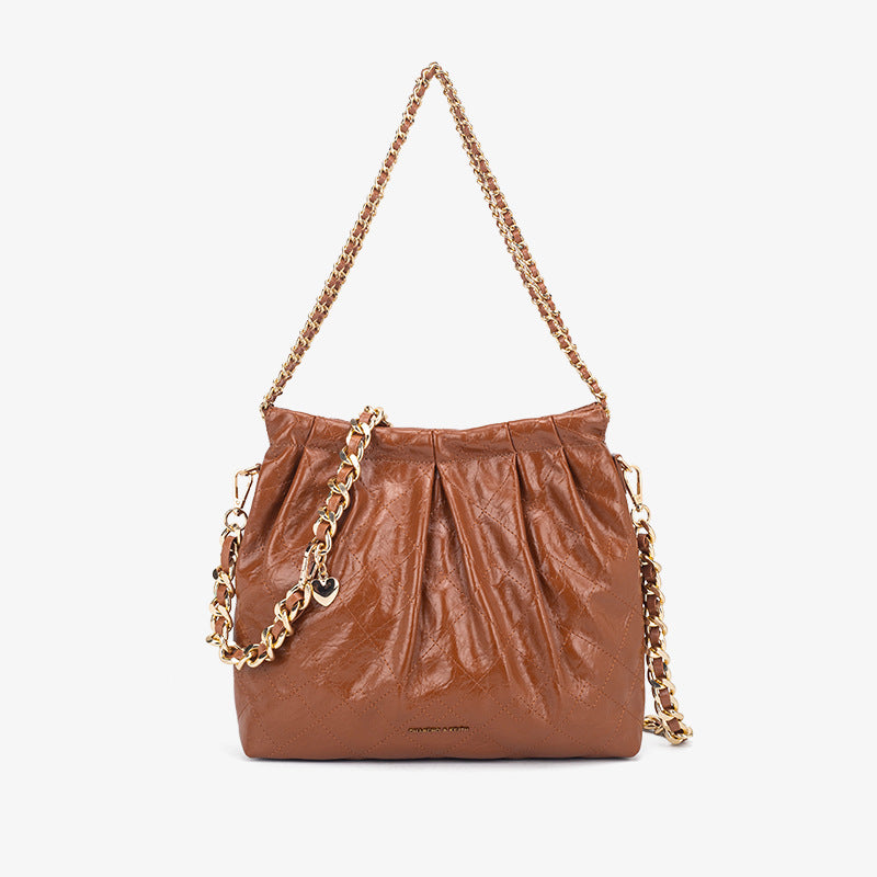 Women's High-grade Large Capacity Garbage Versatile Chain Bucket Bags