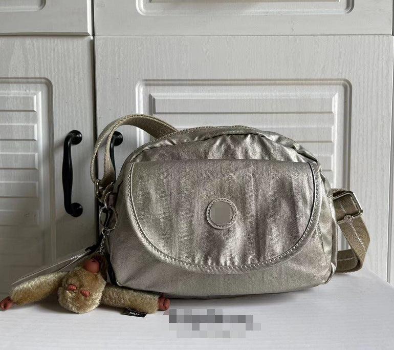 Women's Summer Monkey Fashion Nylon Round Flap Crossbody Bags