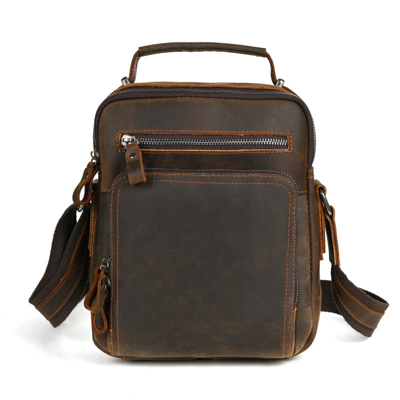 Men's Crazy Horse Leather Trendy Genuine Retro Men's Messenger Bags
