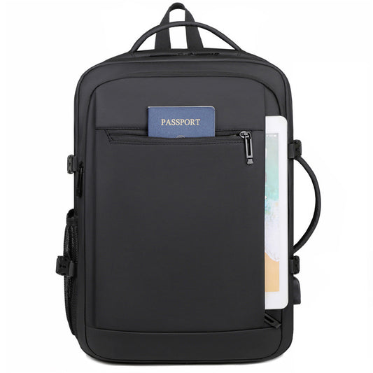 Men's Solid Color Waterproof Derm Business Trip Backpacks