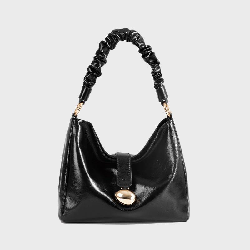 Women's High-grade Niche Underarm Genuine Leather Cattle Armpit Bags