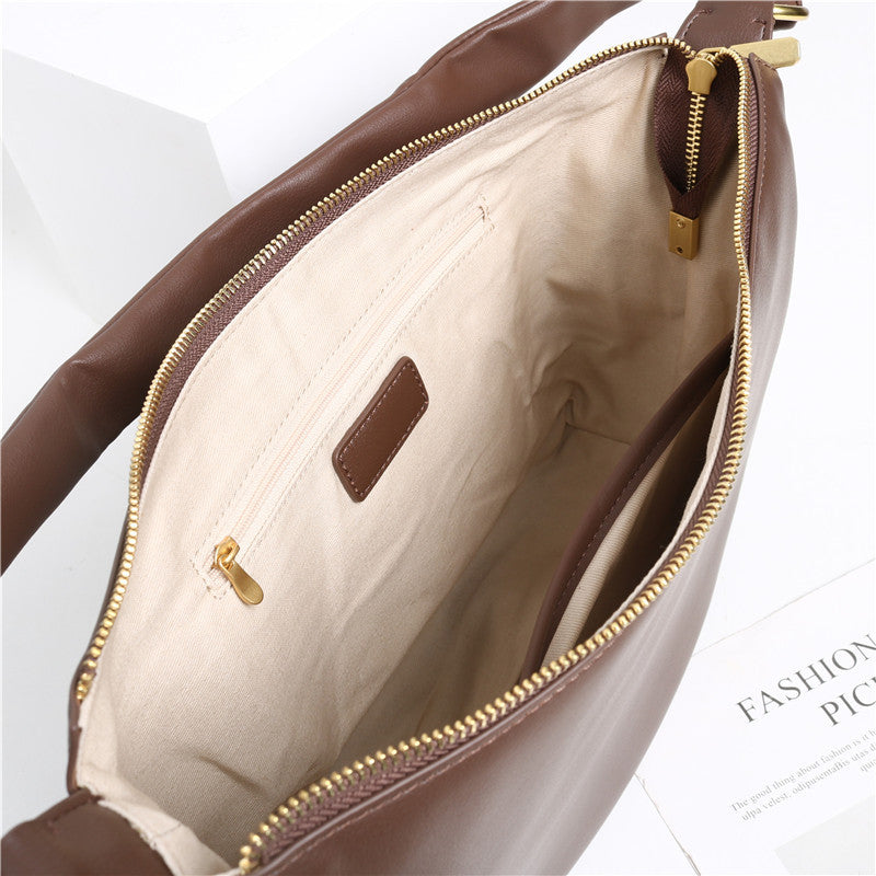 Women's Cowhide Versatile Design Simple High-grade Leather Shoulder Bags