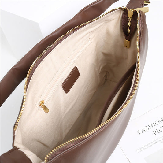Women's Cowhide Versatile Design Simple High-grade Leather Shoulder Bags