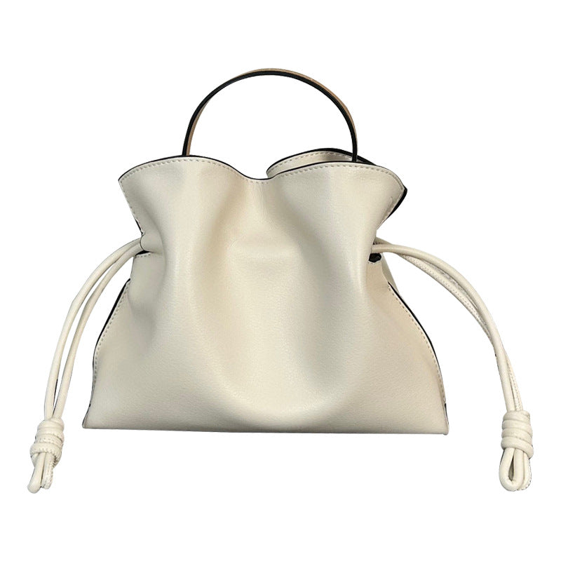 Women's Design Soft Cowhide Drawstring Lucky Cloud Crossbody Bags