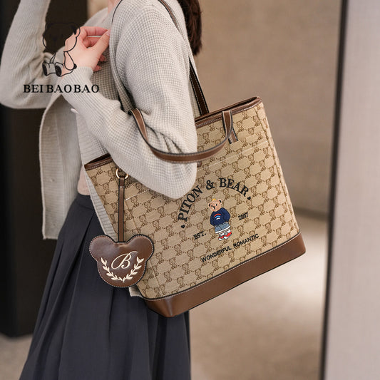 Source Retro Cute Bear Trendy Wild Tote Bags