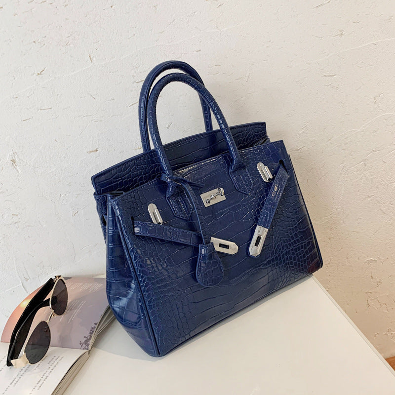 Women's New Crocodile Pattern Fashion Kelly Shoulder Bags