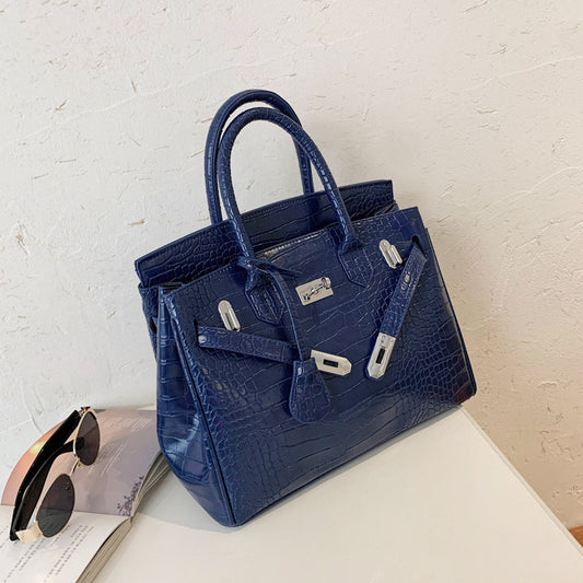 Women's New Crocodile Pattern Fashion Kelly Shoulder Bags