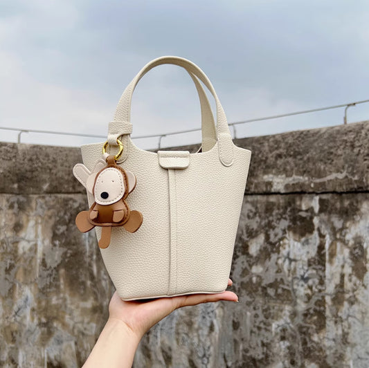 Women's Leather Niche Vegetable Basket Fashion Summer Bucket Bags