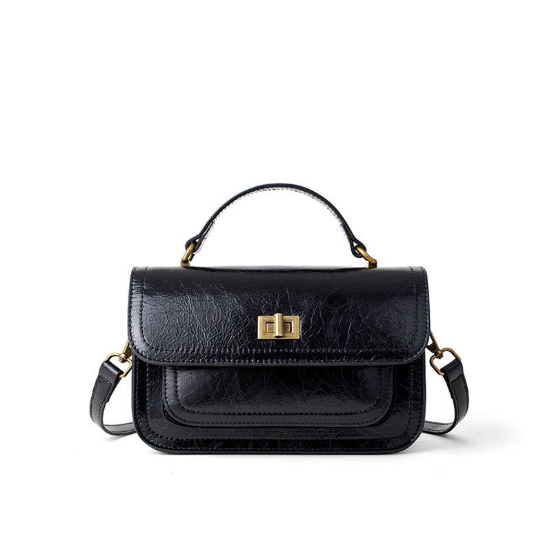 Women's Retro Cowhide Genuine Leather Elegant Advanced Crossbody Bags