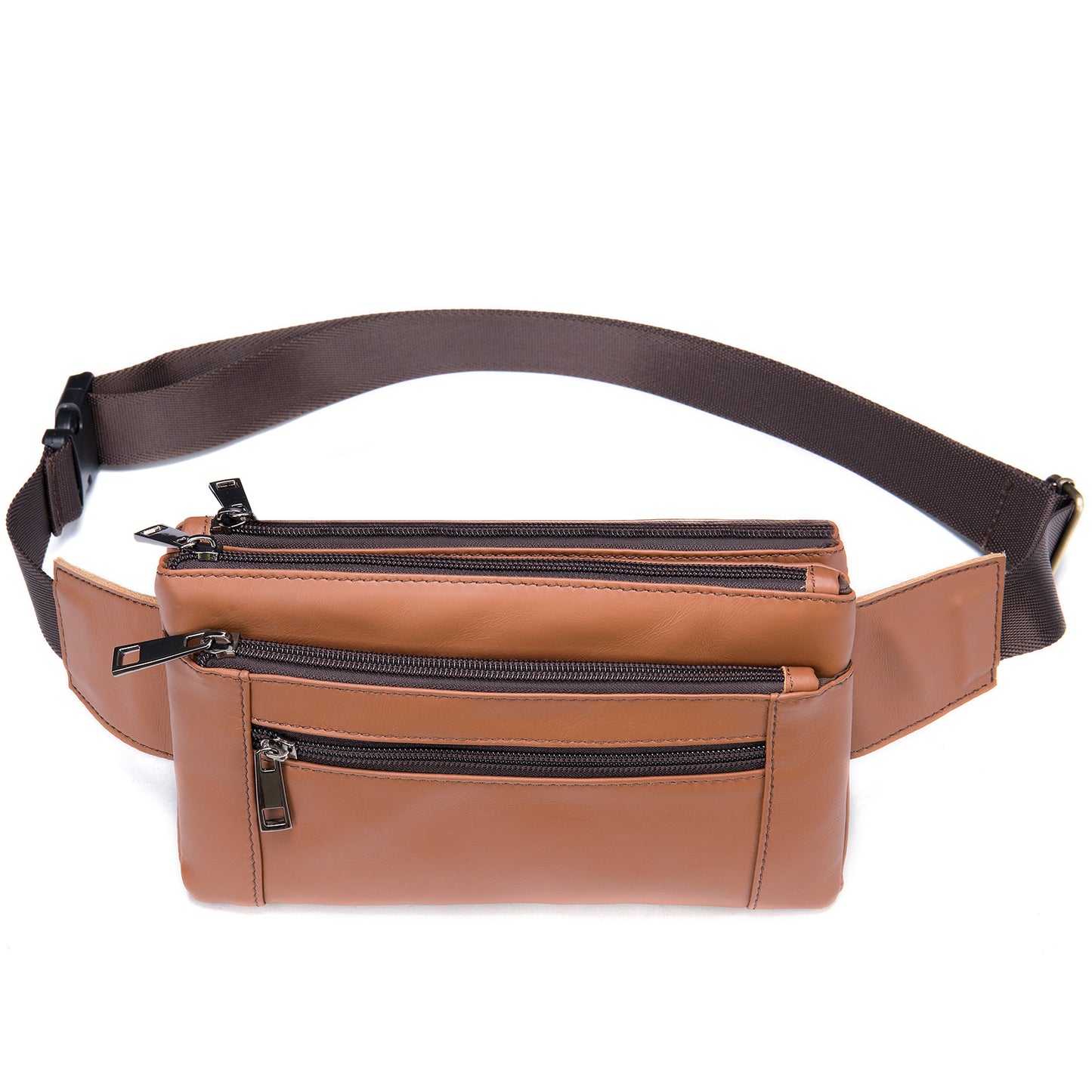 Men's Mobile Pocket Stall Genuine Leather Men's Waist Packs