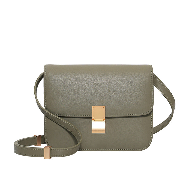 Women's Genuine Leather Retro Light Luxury Minority Joker Small Square Bags