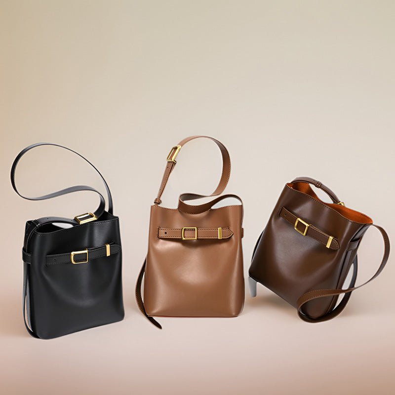 Women's Genuine Leather High-grade Retro Cowhide Lucky Crossbody Bags