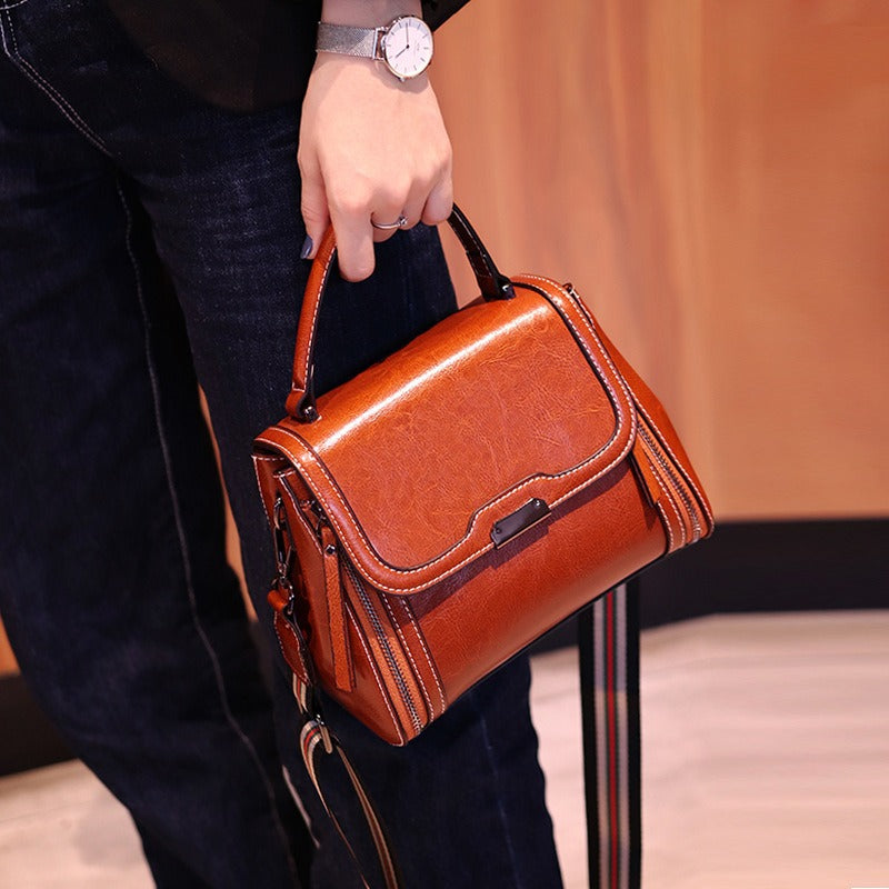 Women's Leather High-grade All Match Retro Style Crossbody Bags