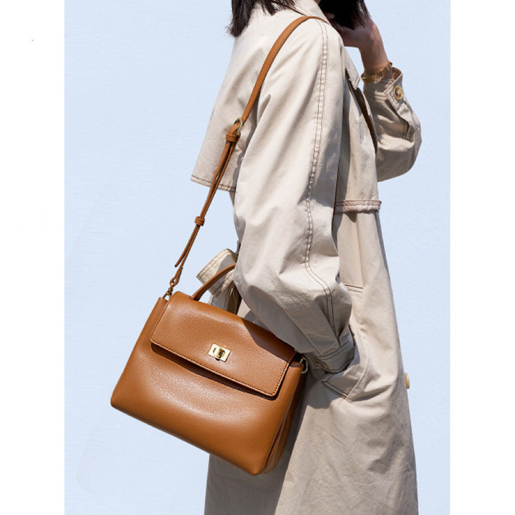 Women's Soft Texture Cowhide Summer Retro Versatile Shoulder Bags