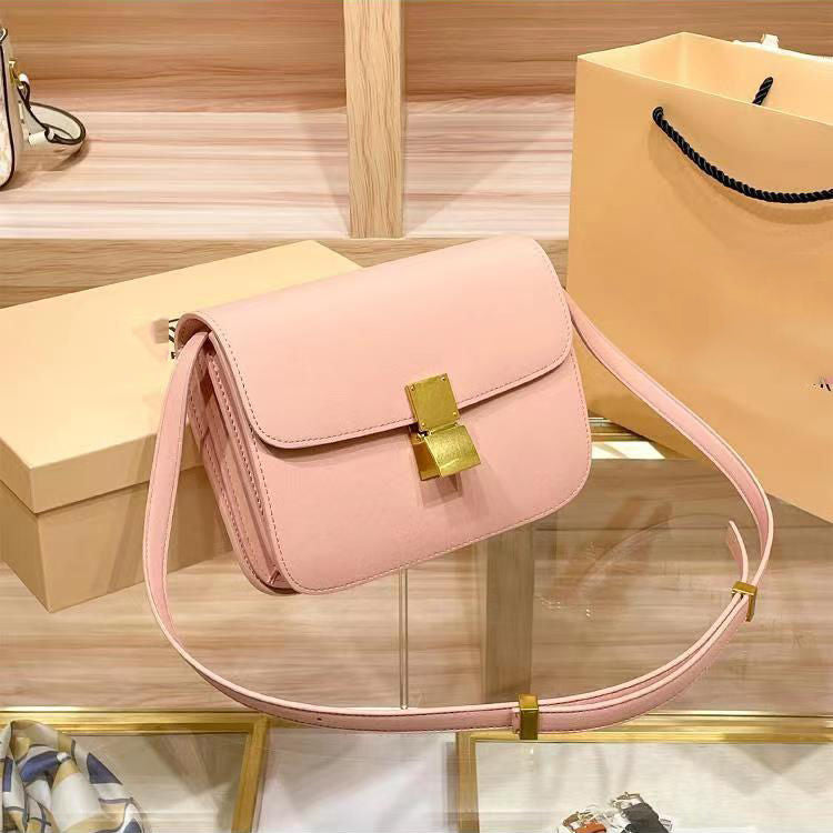 Women's Genuine Leather High Sense One Small Square Bags