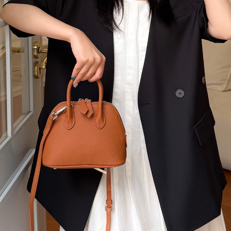 Women's Genuine Leather Shell Niche High-grade Portable Crossbody Bags