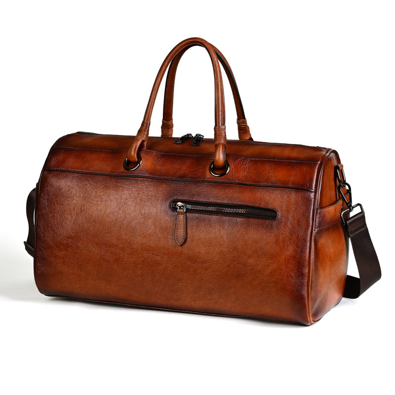 Women's & Men's & Top Layer Leather Handmade Retro Travel Bags