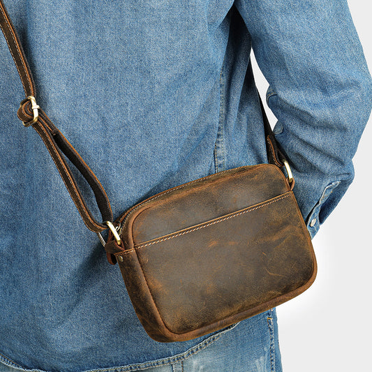 Men's Genuine Leather First Layer Cattlehide Fashion Men's Messenger Bags