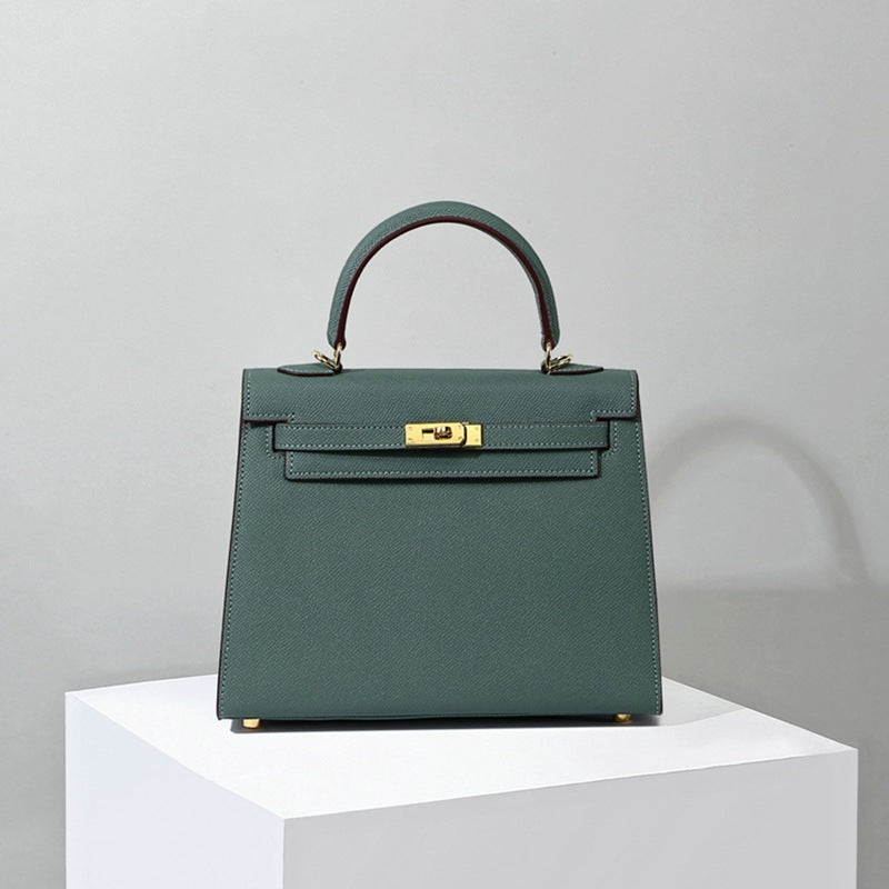 Women's Genuine Leather Advanced Texture Palm Print Kelly Crossbody Bags